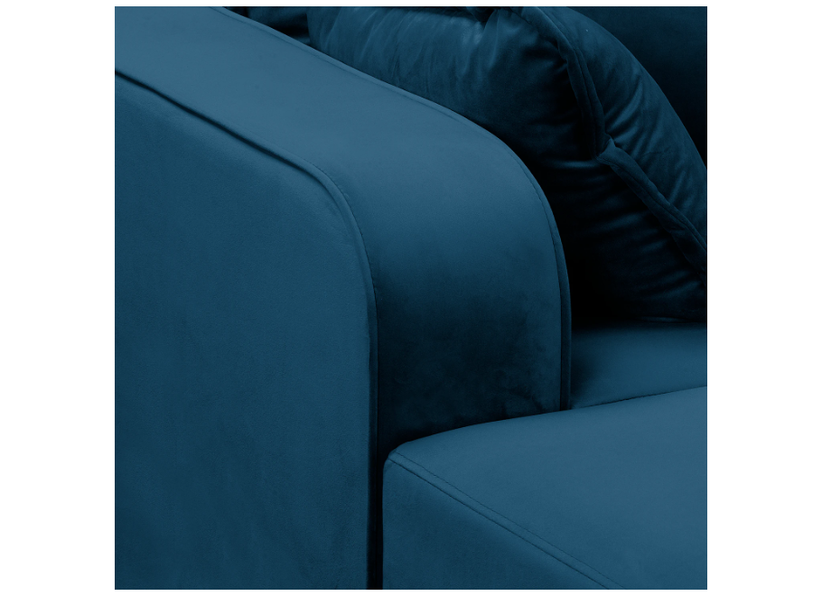 Narożnik nowoczesny Sofi granatowy – wygodne siedzisko na wysokich nóżkach - Riviera 81
