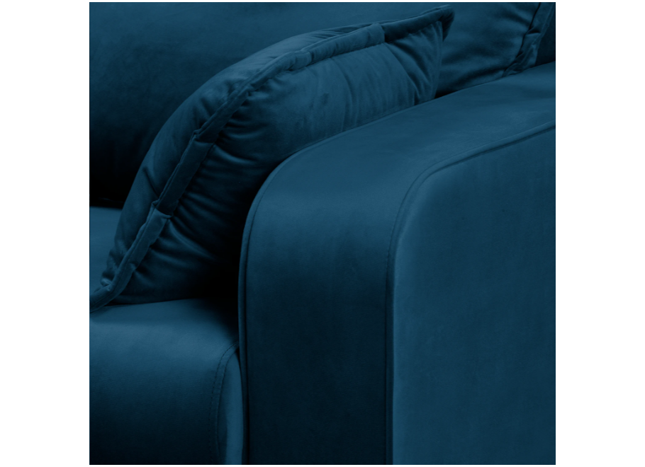 Narożnik nowoczesny Sofi granatowy – wygodne siedzisko na wysokich nóżkach - Riviera 81