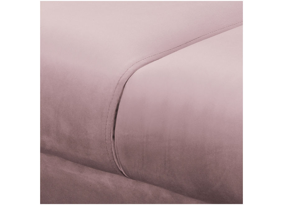 Narożnik czteroosobowy Sofi pudrowy róż na drewnianych nóżkach - Riviera 62