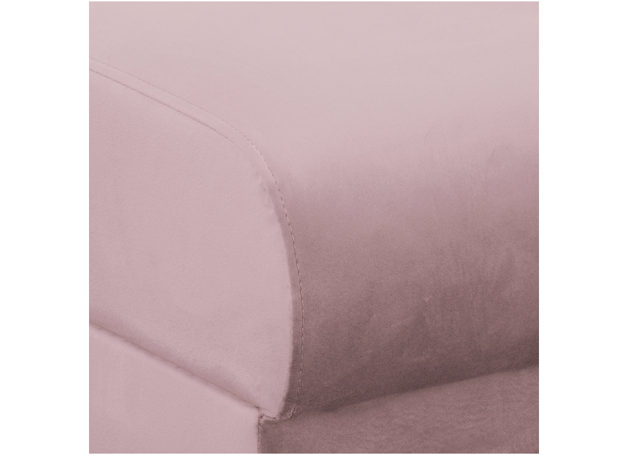 Narożnik czteroosobowy Sofi pudrowy róż na drewnianych nóżkach - Riviera 62