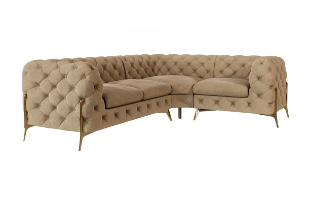 Narożnik czteroosobowy pikowany glamour Chesterfield TEO HIGH 2+E+1 - narożniki Narożnik czteroosobowy pikowany glamour Chesterfield TEO HIGH 2+E+1 - narożniki