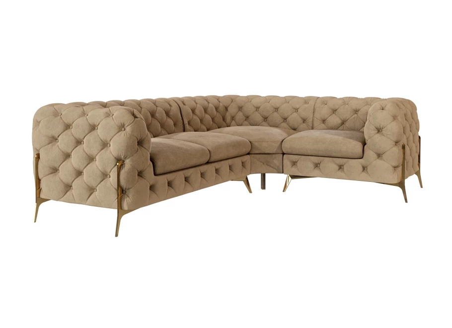 Narożnik czteroosobowy pikowany glamour Chesterfield TEO HIGH 2+E+1 Narożnik czteroosobowy pikowany glamour Chesterfield TEO HIGH 2+E+1