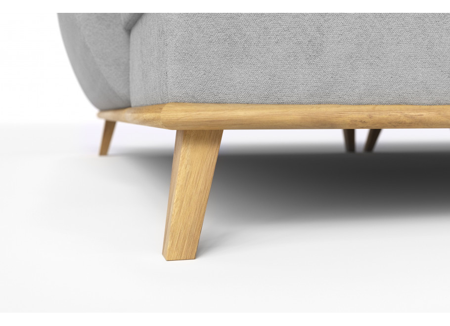 Komfortowy narożnik czteroosobowy z funkcją spania szary GAMBO - Enjoy New 21