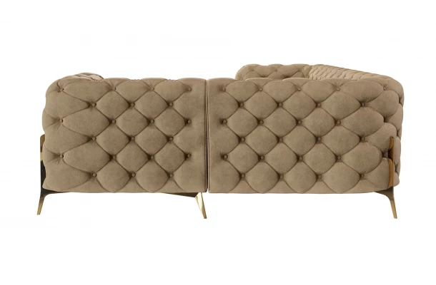 Narożnik czteroosobowy pikowany glamour Chesterfield TEO HIGH 2+E+1 - meble Narożnik czteroosobowy pikowany glamour Chesterfield TEO HIGH 2+E+1 - meble