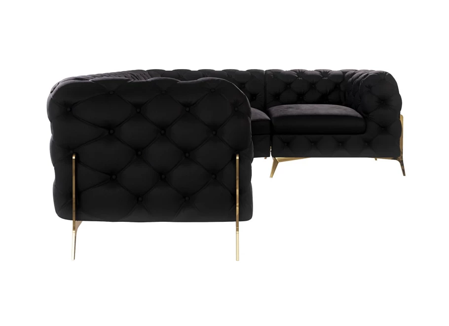 Narożnik czteroosobowy pikowany glamour Chesterfield TEO HIGH 2+E+1 Narożnik czteroosobowy pikowany glamour Chesterfield TEO HIGH 2+E+1