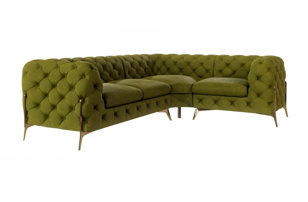 Narożnik czteroosobowy pikowany glamour Chesterfield TEO HIGH 2+E+1 - stylowe Narożnik czteroosobowy pikowany glamour Chesterfield TEO HIGH 2+E+1 - stylowe