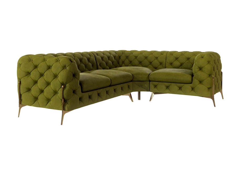 Narożnik czteroosobowy pikowany glamour Chesterfield TEO HIGH 2+E+1 Narożnik czteroosobowy pikowany glamour Chesterfield TEO HIGH 2+E+1