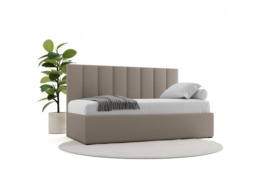 Łóżko młodzieżowe Dakota tapicerowane z pojemnikiem na pościel na wymiar - Lambi 3