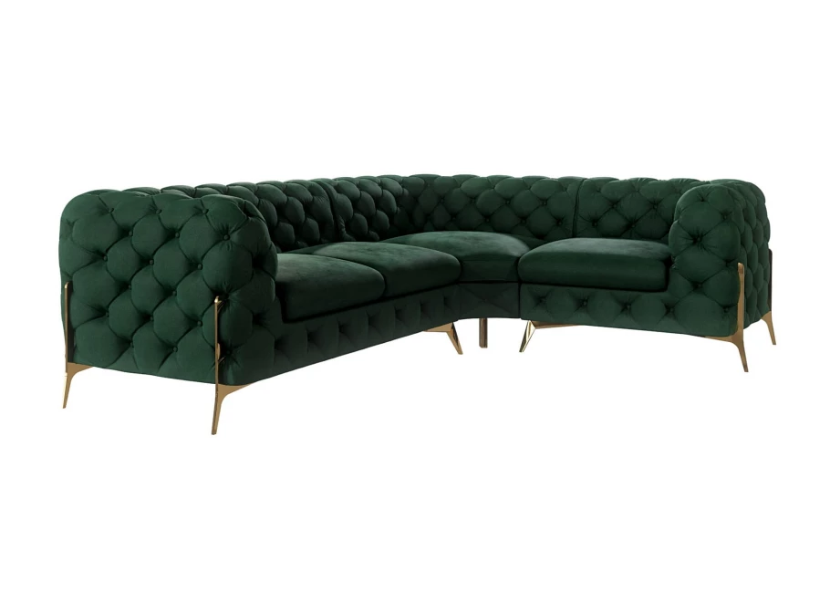 Narożnik czteroosobowy pikowany glamour Chesterfield TEO HIGH 2+E+1 Narożnik czteroosobowy pikowany glamour Chesterfield TEO HIGH 2+E+1
