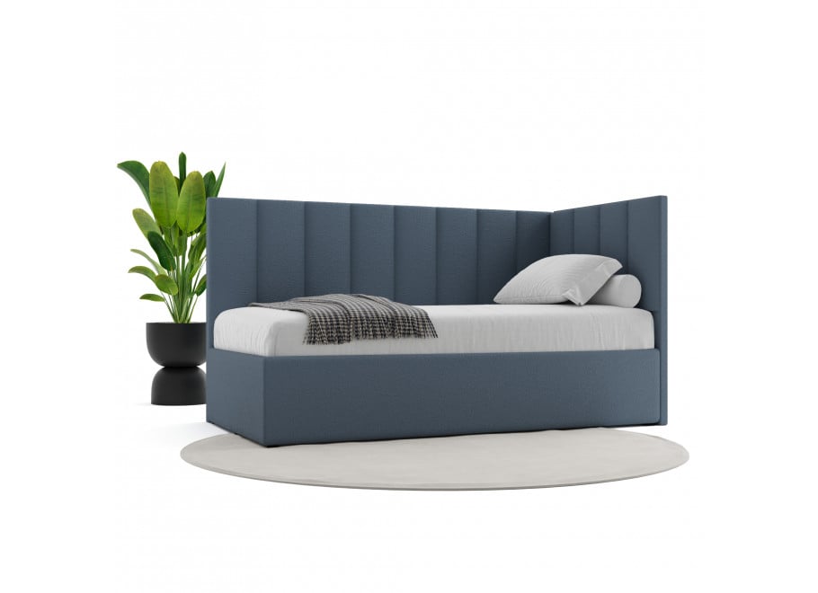 Łóżko młodzieżowe Nevada jednoosobowe z pojemnikiem na pościel na wymiar - Lambi 16