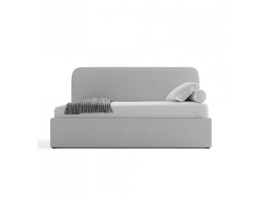 Łóżko młodzieżowe Montana jednoosobowe z pojemnikiem na pościel na wymiar 10