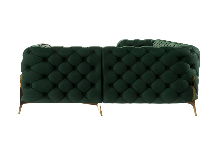 Narożnik czteroosobowy  pikowany glamour Chesterfield TEO HIGH 2+E+1 13