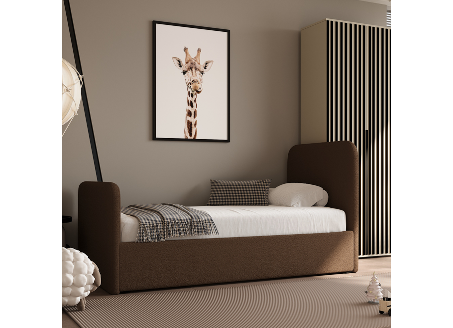 Łóżko młodzieżowe Dallas jednoosobowe z pojemnikiem na pościel na wymiar - Lambi 4