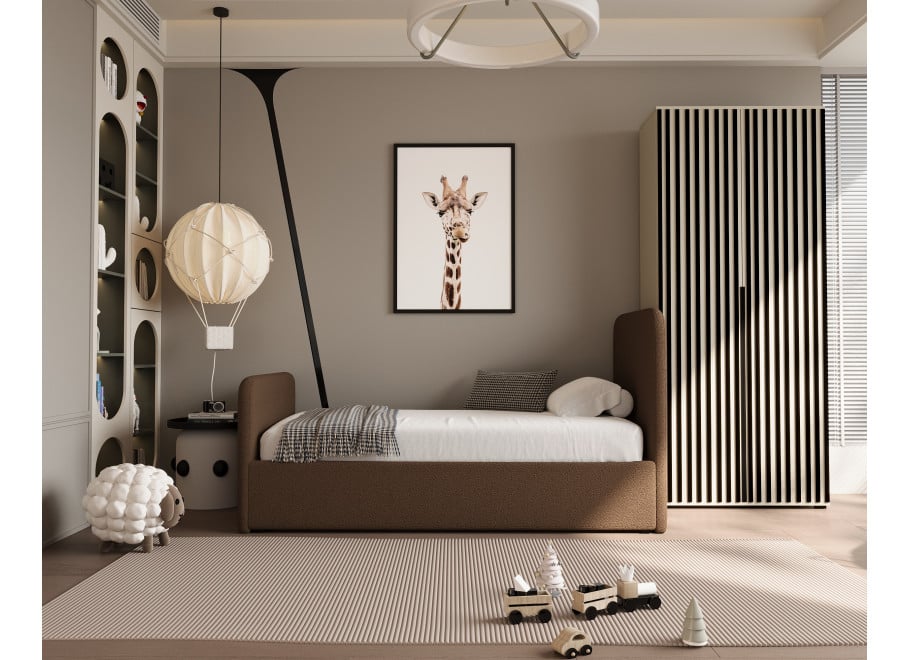 Łóżko młodzieżowe Dallas jednoosobowe z pojemnikiem na pościel na wymiar - Lambi 4