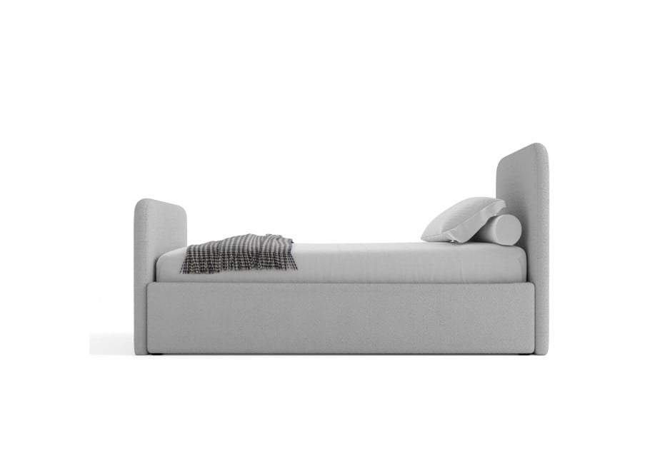 Łóżko młodzieżowe Dallas jednoosobowe z pojemnikiem na pościel na wymiar 11