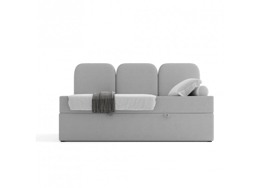 Łóżko Charlotte Comfort młodzieżowe z pojemnikiem na pościel na wymiar 10