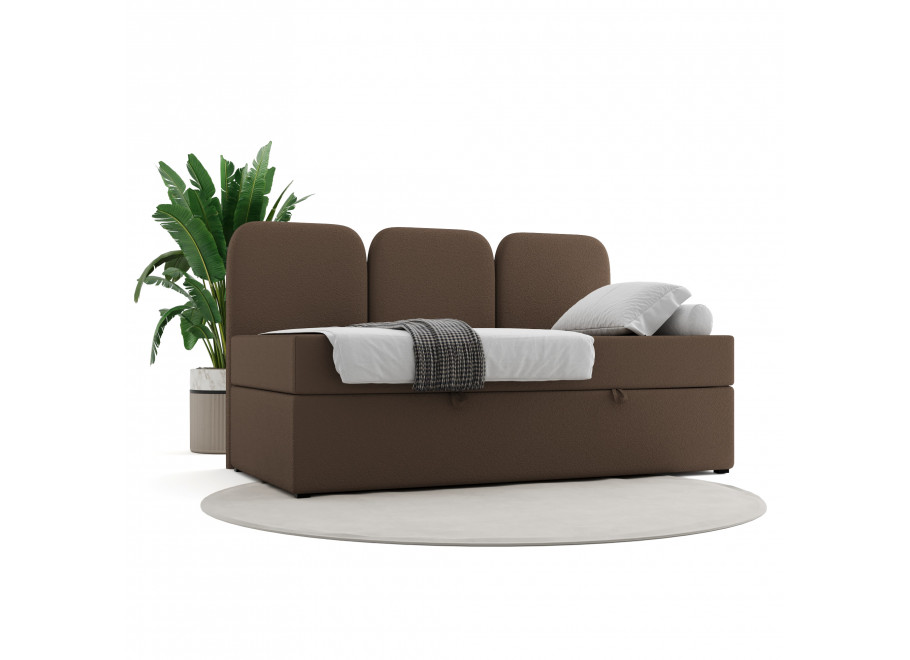 Łóżko Charlotte Comfort młodzieżowe z pojemnikiem na pościel na wymiar - Lambi 4