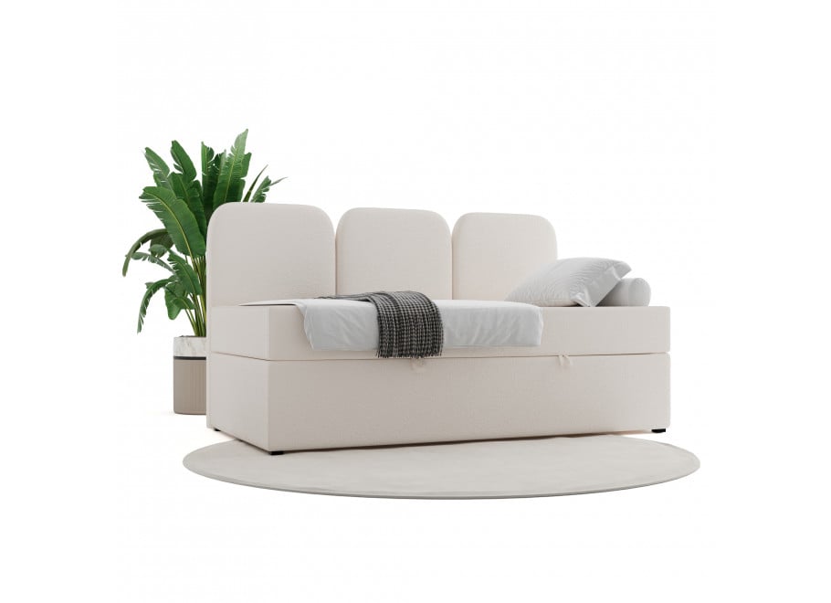 Łóżko Charlotte Comfort młodzieżowe z pojemnikiem na pościel na wymiar - Lambi 8