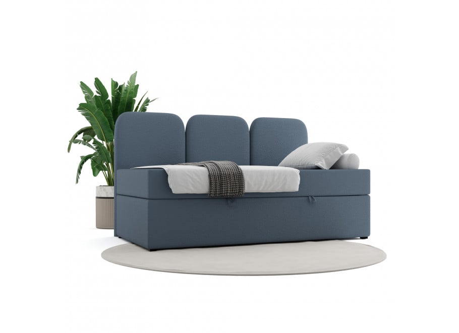 Łóżko Charlotte Comfort młodzieżowe z pojemnikiem na pościel na wymiar - Lambi 16