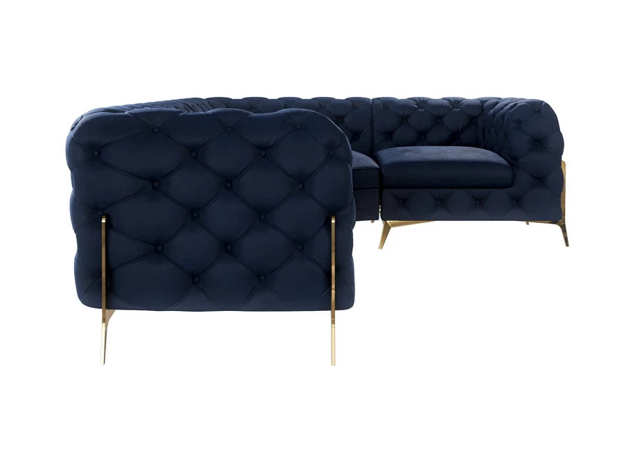 Narożnik czteroosobowy pikowany glamour Chesterfield TEO HIGH 2+E+1 Narożnik czteroosobowy pikowany glamour Chesterfield TEO HIGH 2+E+1