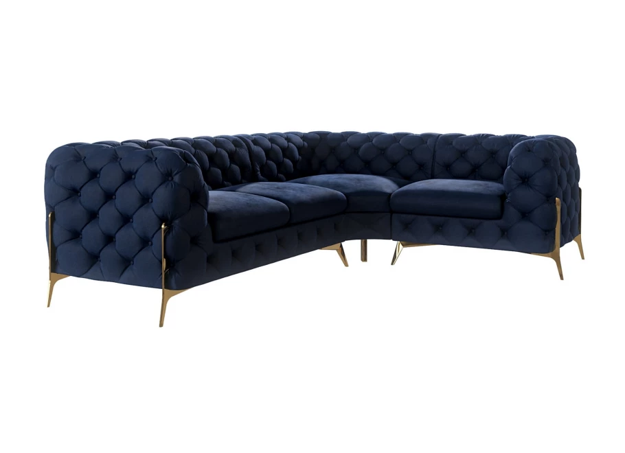 Narożnik czteroosobowy pikowany glamour Chesterfield TEO HIGH 2+E+1 Narożnik czteroosobowy pikowany glamour Chesterfield TEO HIGH 2+E+1