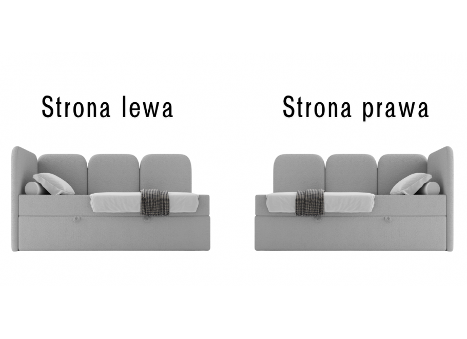 Łóżko Toronto Comfort młodzieżowe z pojemnikiem na pościel na wymiar 7