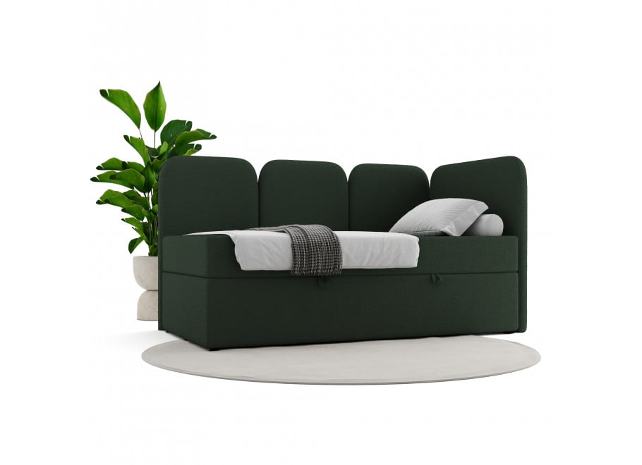 Łóżko Toronto Comfort młodzieżowe z pojemnikiem na pościel na wymiar - Lambi 15