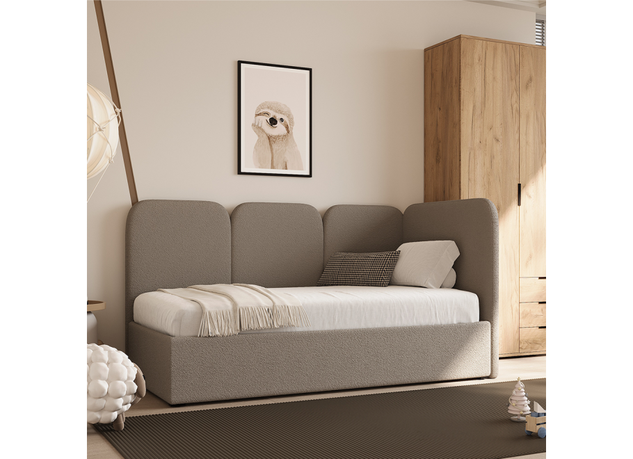 Łóżko młodzieżowe Toronto jednoosobowe z pojemnikiem na pościel na wymiar - Lambi 3