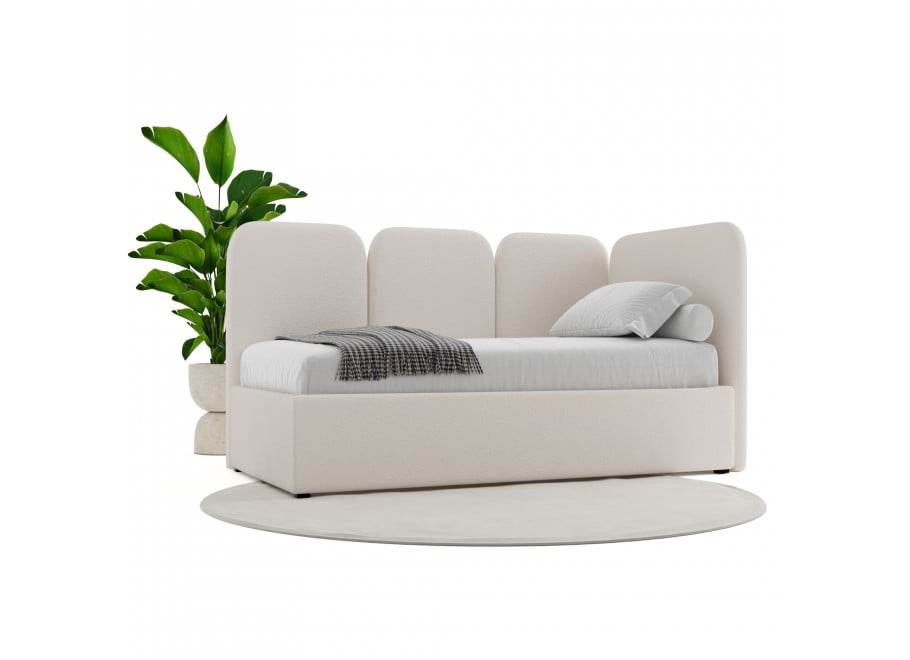 Łóżko młodzieżowe Toronto jednoosobowe z pojemnikiem na pościel na wymiar - Lambi 8