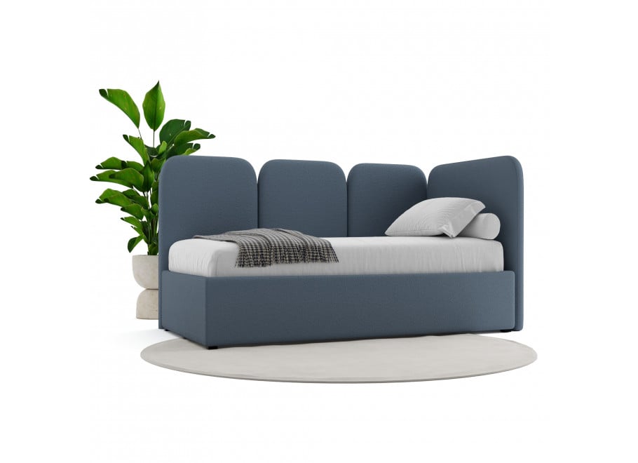 Łóżko młodzieżowe Toronto jednoosobowe z pojemnikiem na pościel na wymiar - Lambi 16