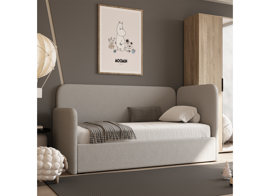 Łóżko młodzieżowe Waszyngton jednoosobowe z pojemnikiem na pościel na wymiar - Lambi 11