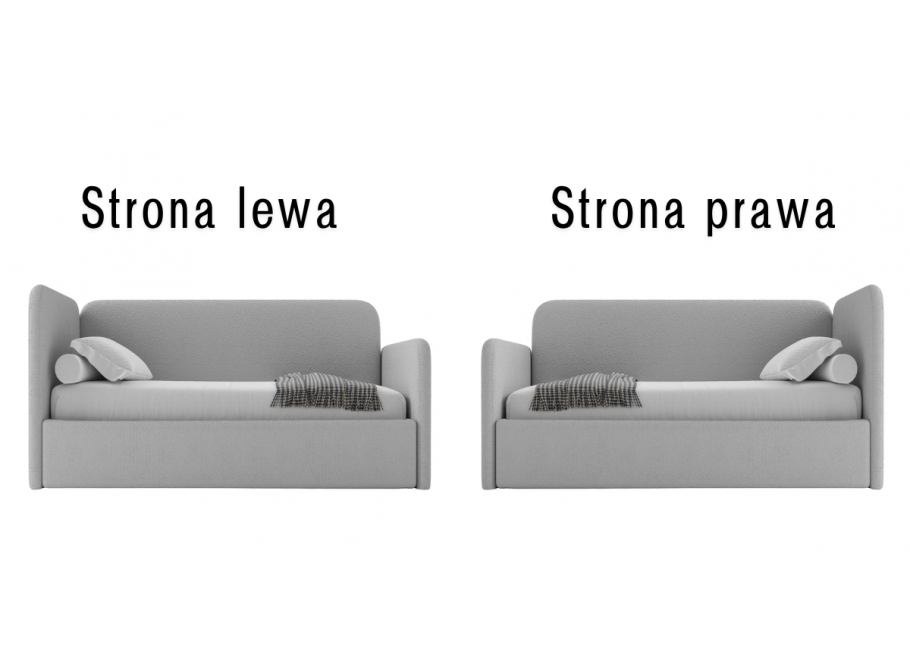 Łóżko młodzieżowe Waszyngton jednoosobowe z pojemnikiem na pościel na wymiar 6