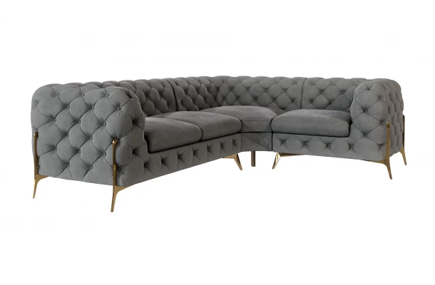 Narożnik czteroosobowy pikowany glamour Chesterfield TEO HIGH 2+E+1 - design i funkcjonalnosc w parze Narożnik czteroosobowy pikowany glamour Chesterfield TEO HIGH 2+E+1 - design i funkcjonalnosc w parze
