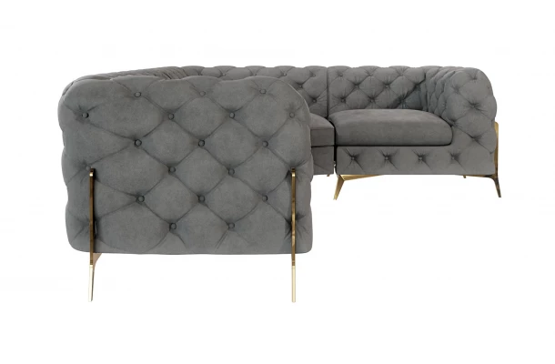 Narożnik czteroosobowy pikowany glamour Chesterfield TEO HIGH 2+E+1 - design i funkcjonalnosc w parze Narożnik czteroosobowy pikowany glamour Chesterfield TEO HIGH 2+E+1 - design i funkcjonalnosc w parze