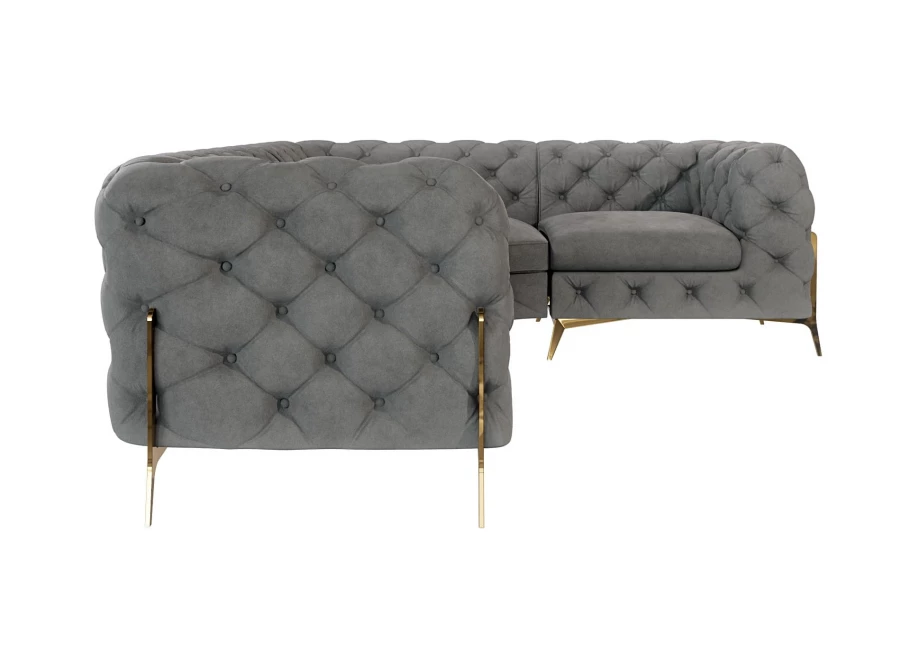 Narożnik czteroosobowy pikowany glamour Chesterfield TEO HIGH 2+E+1 Narożnik czteroosobowy pikowany glamour Chesterfield TEO HIGH 2+E+1
