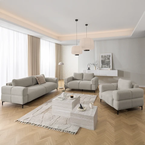 Przytulny Zestaw Wypoczynkowy 3+2 Valentia – Komplet Sof do Salonu