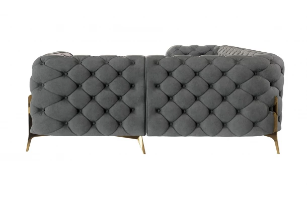 Narożnik czteroosobowy pikowany glamour Chesterfield TEO HIGH 2+E+1 - design i funkcjonalnosc w parze Narożnik czteroosobowy pikowany glamour Chesterfield TEO HIGH 2+E+1 - design i funkcjonalnosc w parze
