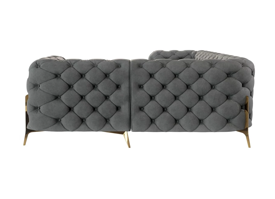 Narożnik czteroosobowy pikowany glamour Chesterfield TEO HIGH 2+E+1 Narożnik czteroosobowy pikowany glamour Chesterfield TEO HIGH 2+E+1