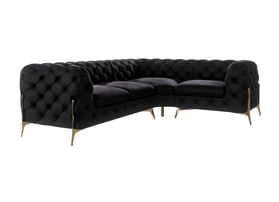 Narożnik czteroosobowy pikowany glamour Chesterfield TEO HIGH 2+E+1 Narożnik czteroosobowy pikowany glamour Chesterfield TEO HIGH 2+E+1