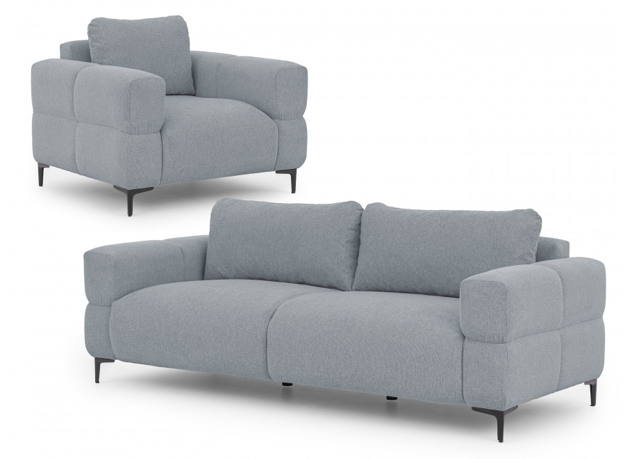 Przytulny Zestaw Wypoczynkowy 3+1 Valentia – Komplet Sof do Salonu - Aragon 90