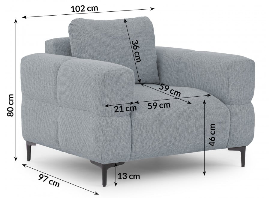Zestaw Wypoczynkowy 2+1 Valentia – Komplet sofa + fotel do Salonu 10