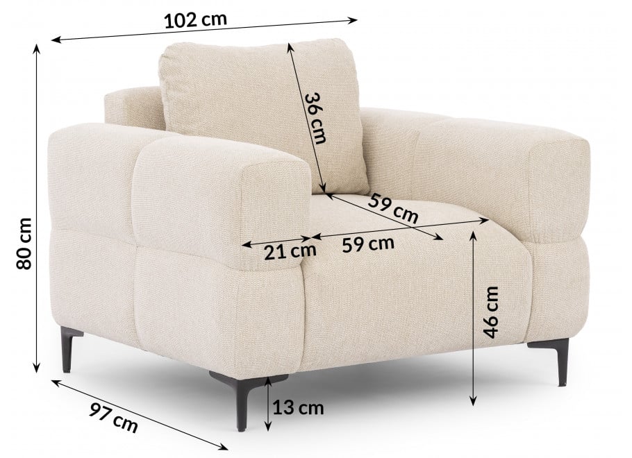Zestaw Wypoczynkowy 3+2+1 Valentia – Komplet Sof + fotel do Salonu - Aragon 03