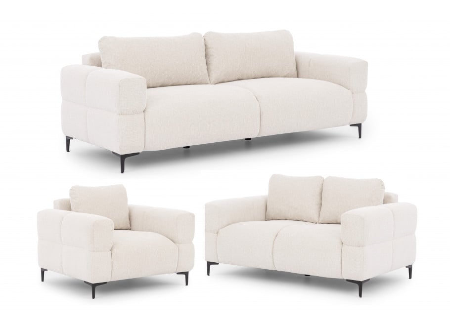 Zestaw Wypoczynkowy 3+2+1 Valentia – Komplet Sof + fotel do Salonu - Aragon 01