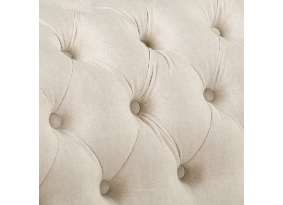 Narożnik pikowany z funkcją spania beżowy FINS rozkładany Chesterfield - Vogue 01