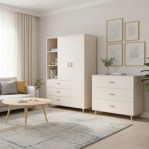 Zestaw garderoba i komoda EROS