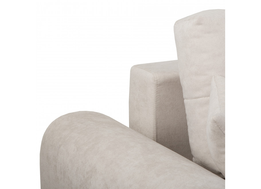 Narożnik do Salonu z funkcją spania i pojemnikiem ZEMO BIS - beżowy welur - Enjoy 01