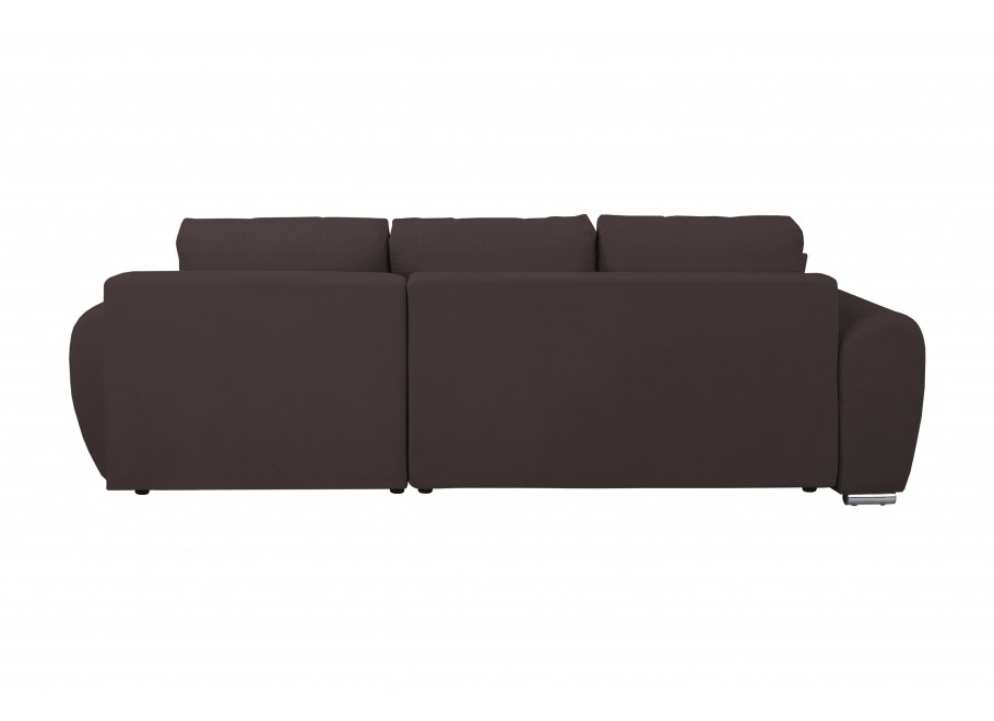 Narożnik rozkładany do salonu ZEMO BIS - ciemny brąz z funkcją spania - Enjoy 06