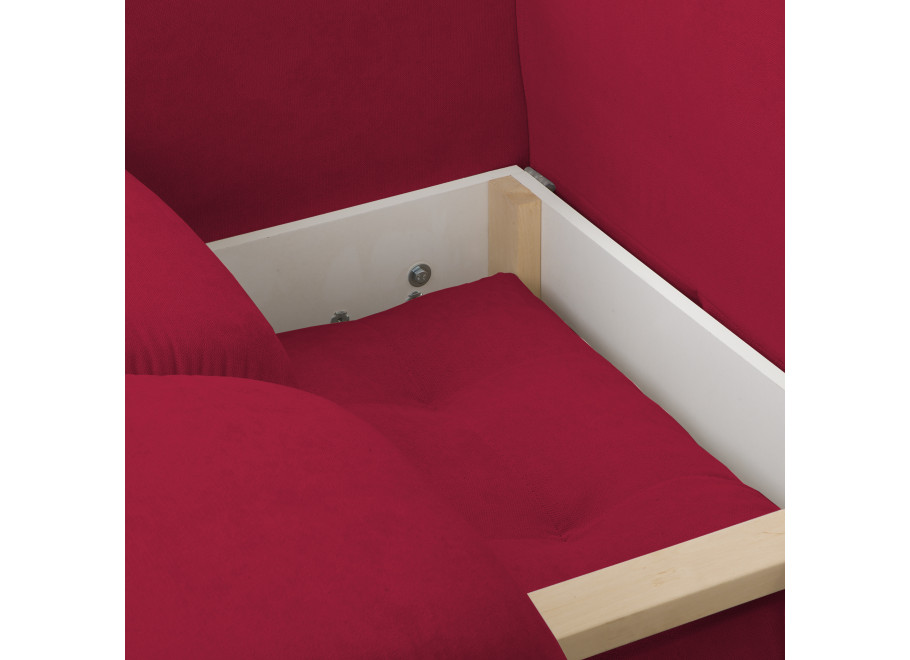 Narożnik z funkcją spania ZEMO BIS - Bordowy z Poduszkami - Enjoy 14
