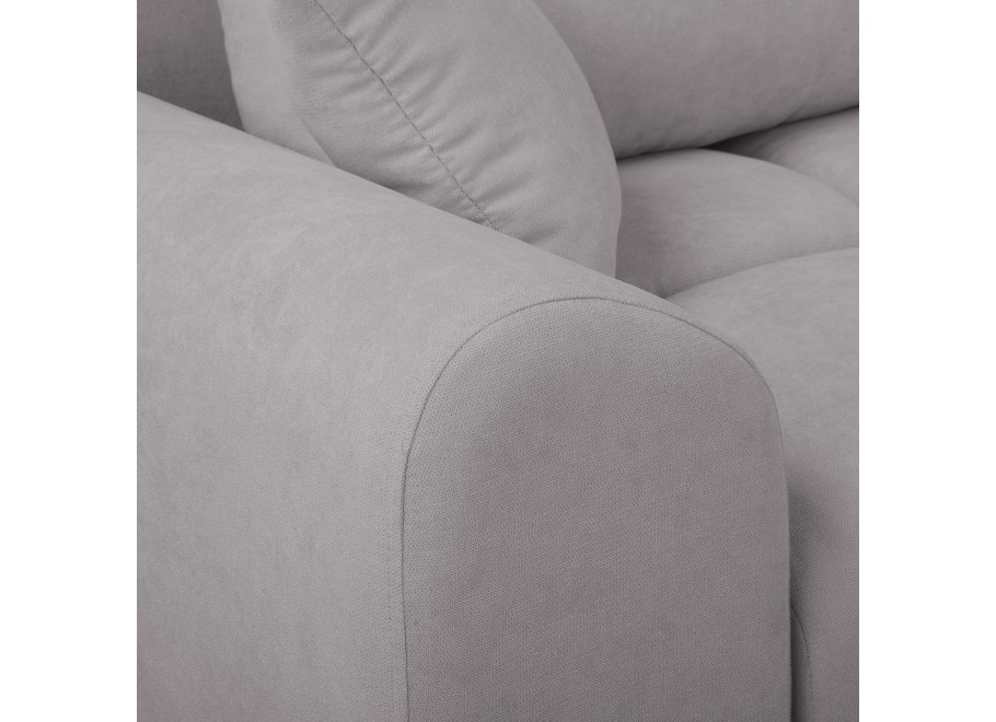 Narożnik do Salonu z funkcją spania i pojemnikiem ZEMO BIS - szary welur - Enjoy 21