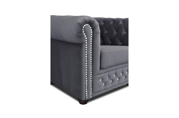 Fotel pikowany FELIX BLINK Chesterfield - eleganckie